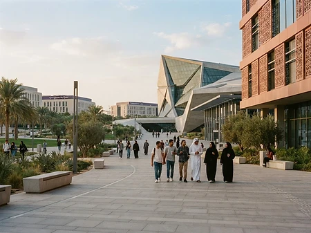 Modern public infrastructure and community facilities in Doha, Qatar